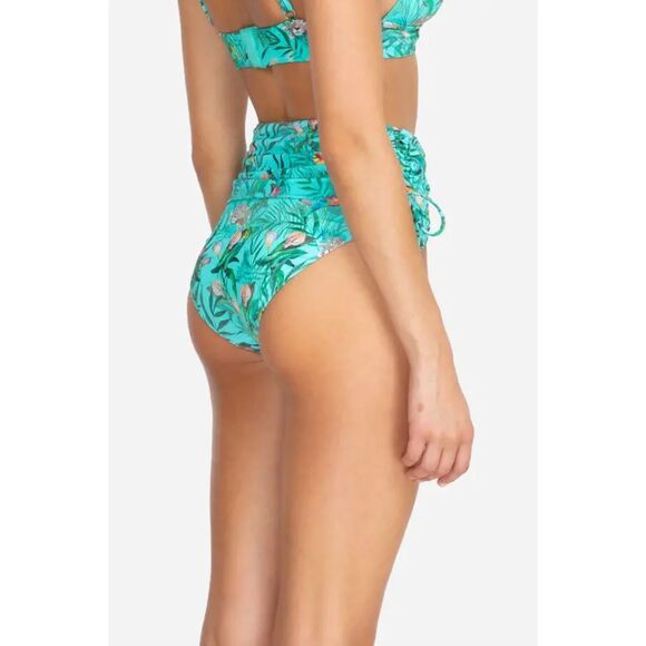 JOHNNY WAS Taina High Waist Bottom swim bikini in jungle animal print - Picture 5 of 12